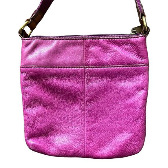 Fossil Explorer Mini Crossbody Cowhide Leather Style #: SL3253 Pink Magenta - Picture 15 of 16